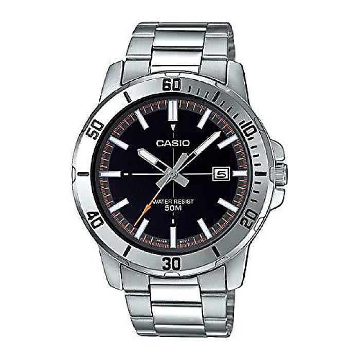 Casio MTP-VD01D-1E2V メンズエンタイサーステンレススチール カジュアルアナログスポーツウォッチ夏休スペシャル