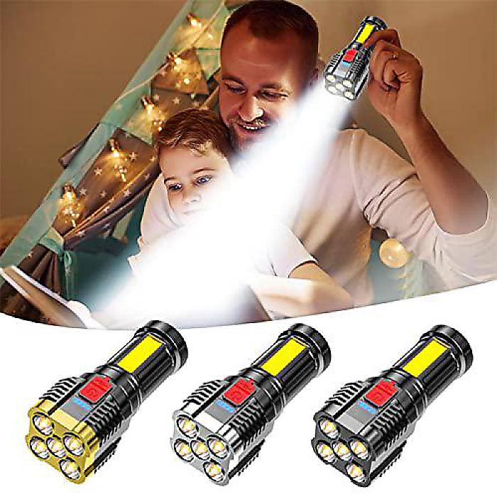 Five Explosion LED Flashlight - Super Bright Rechargeable Camping Flashlight (ファイブエクスプロージョン レッド ハンディ型LEDフラッシュライト)夏休スペシャル|ミュージックハウス フレンズ