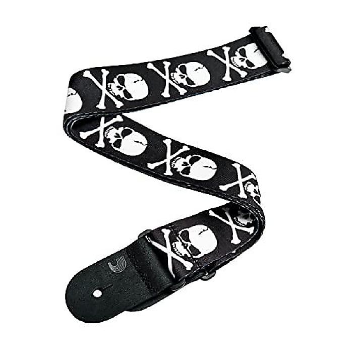 D'Addario Accessories ギターストラップ - エレクトリックギター・アコースティックギター・アコースティックエレクトリックギター・ベースギター用ストラップ - ウーブン - クロスボーンスカル夏休スペシャル