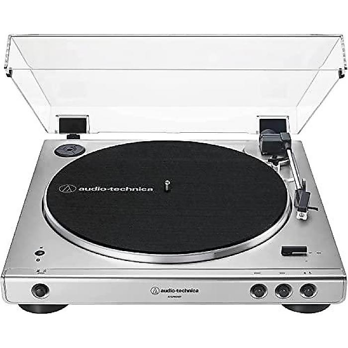 Audio-Technica AT-LP60XBT-SV Bluetoothベルトドライブステレオターンテーブル「シルバー」、ハイファイ、2速、ダストカバー、アンチレゾナンス、ダイキャストアルミプラッター夏休スペシャル｜ミュージックハウス フレンズ