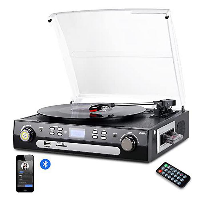 楽天市場】カセットテープ＆レコードプレイヤー搭載CDプレイヤー
