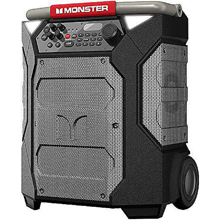 Monster Rockin\u0027 Roller 270 (モンスターロッキンローラー270)屋内外ポータブルワイヤレススピーカー 200W 最高限度100第四次元年代順の連続生まれ変わり IPX4雨合羽動作 Qiチャージャー TWS金棒引きと繋ぎ合わせる可 (スレート)夏休特別 スピーカー-オーディオ