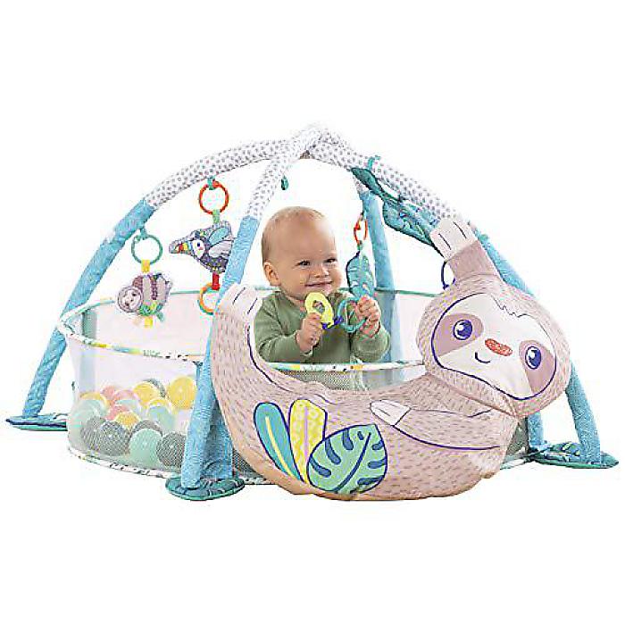 Infantino 4-インチ-1 Sloth Jumbo (インファンティノ) - 赤んぼうの感覚的な経験取り調べと運動すること電気容量開拓の利益の組みあわせベビーアクティビティジム＆どんぶり鉢窪溜まり夏休特別