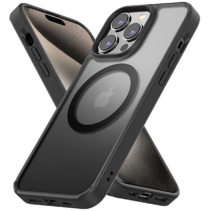 MYBAT PRO Lunar Lite Series iPhone 15 Pro Max Case MagSafe相応う 澄み切ったマットハードバック｜か細い、指紋押しとどめる、キズ押しとどめるのミリタリーグレードドロップ保護すること、雲煙夏休特別