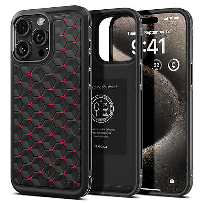 Spigen Cryo Armor (スピゲンクライオアーマー) iPhone 15 Pro Max (アイフォーン15 プロマックス) ケース2023年版 ミリタリーグレード保護「クライオレッド」夏休スペシャル