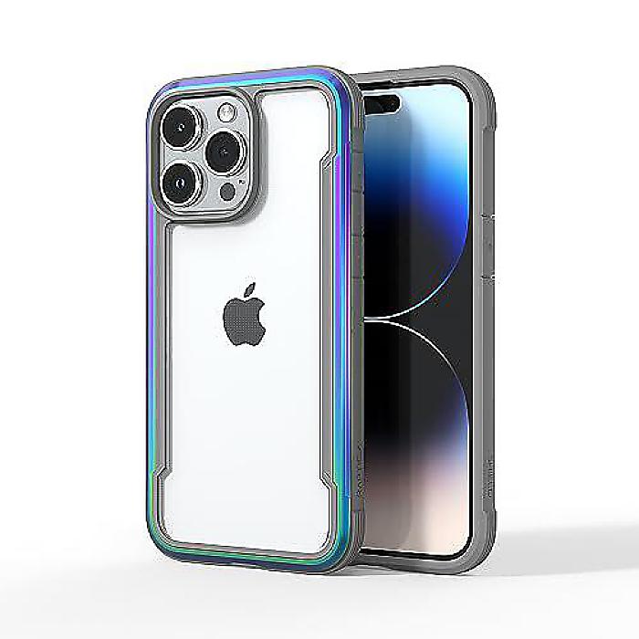 RAPTIC iPhone 15 Pro Max(アイフォーン 十五 労働者階級 マックス) 澄み切った保護すること入れもの「Shield」, 耐衝撃, 落っこちるテスト作業済み, 耐久軽銀屋台骨, 黄ばみ押しとどめる科学技術入れもの, 6.7in, イリデセント夏休特別 ケース・カバー-スマートフォン・タブレット-スマートフォン・携帯電話アクセサリー
