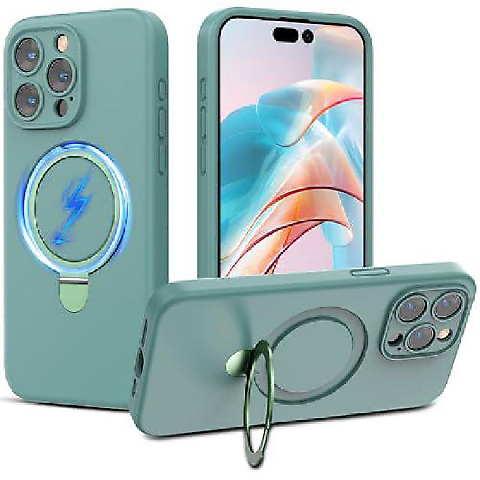 MYBAT PRO Maverick シリーズ iPhone 15 ケース(ベルトクリップホルスター付) ブラック+SleekFit シリーズ iPhone 15 Pro Max ケース(スタンド付) グリーン夏休スペシャル