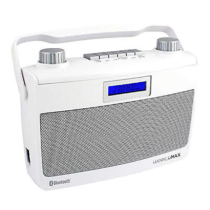 HANNLOMAX HX-500R ポータブル AM/FM ラジオ Bluetooth USBポート MP3再生用 オーディオ入力 AC/DC デュアル電源 (ホワイト)夏休スペシャル