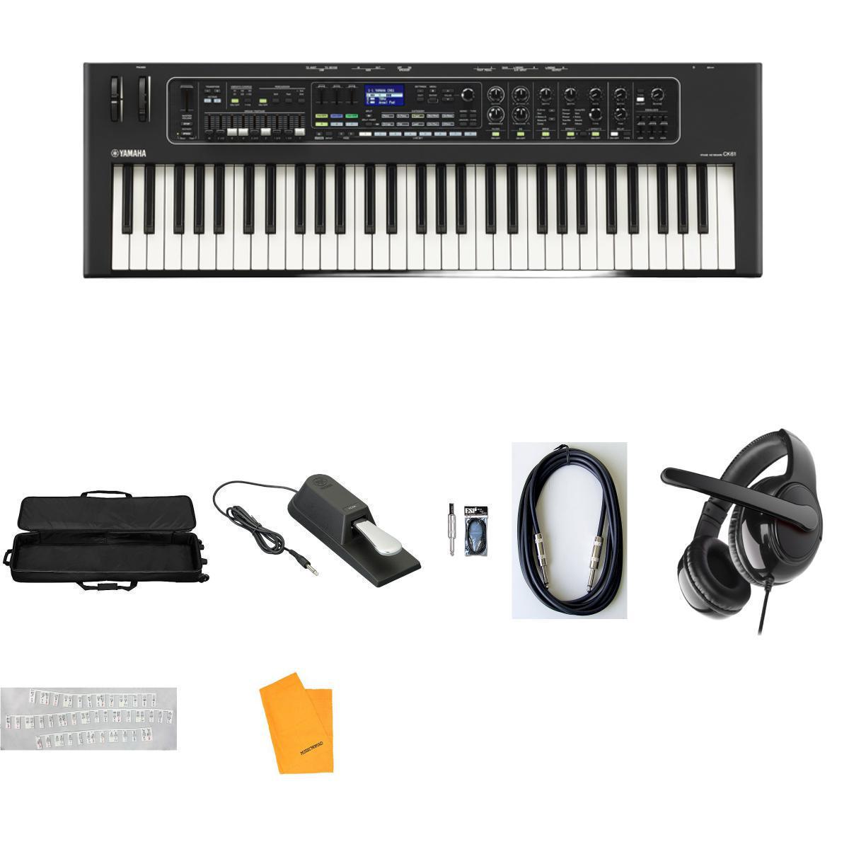 7大特典付 【ケース＋初心者全部入りセット（ノートガイド付）】YAMAHA(ヤマハ) / CK61_SC-DE88_FC4AOp8_set新生活応援