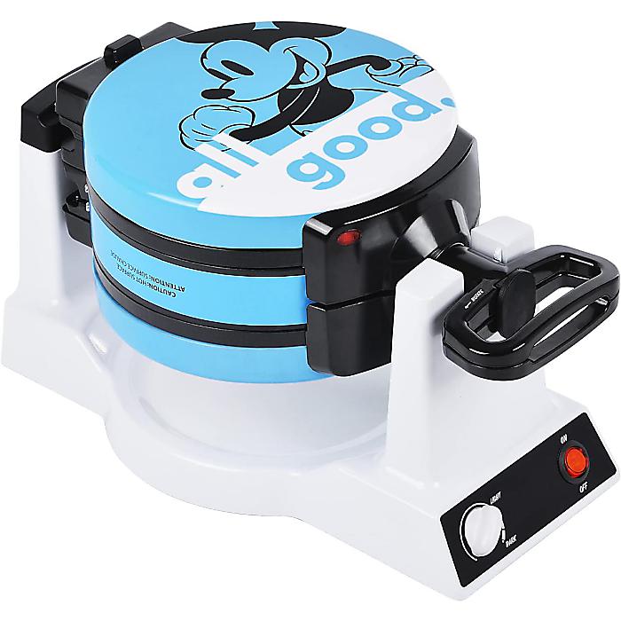 Disney Mickey & Minnie Double Flip Waffle Maker by Select Brands　ミニーとミッキー ダブルフリップ ワッフルメーカー - 焦げ付き防止プレート　夏休スペシャル