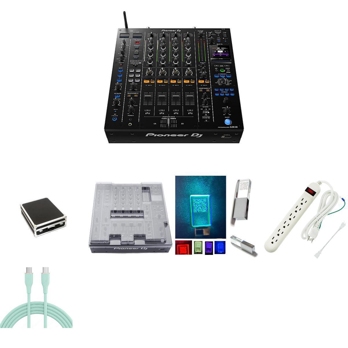 6大特典付 【ハードケース・デッキセーバー・LEDUSBメモリ・Type-Cケーブル・セット】Pioneer DJ(パイオニア) / DJM-A9_HC-DJMA9_DS-PC-DJMA9Op6_set夏休スペシャル