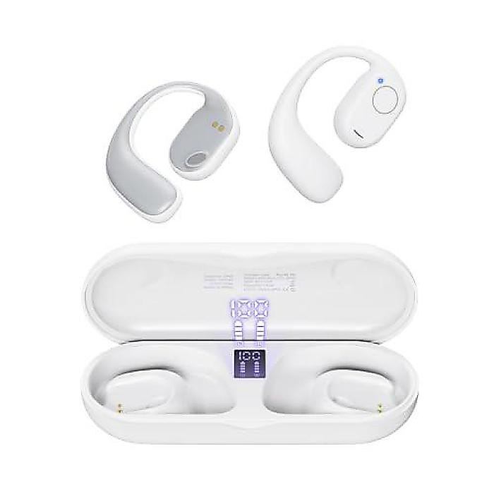 PSIER Bluetooth(ブルートゥース) ワイヤレススポーツ イヤーバッド 40時間再生 デジタルディスプレイ充電ケース ホワイト夏休スペシャル｜ミュージックハウス フレンズ