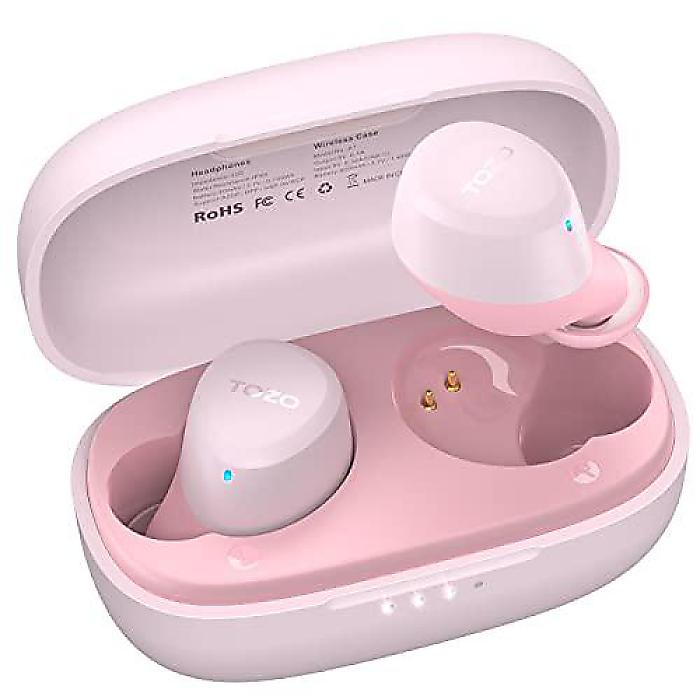 A1 Mini Bluetooth 5.3 ワイヤレスイヤホン「ミニ」充電ケース付き - IPX5防水 プレミアムサウンド マイク内蔵夏休スペシャル