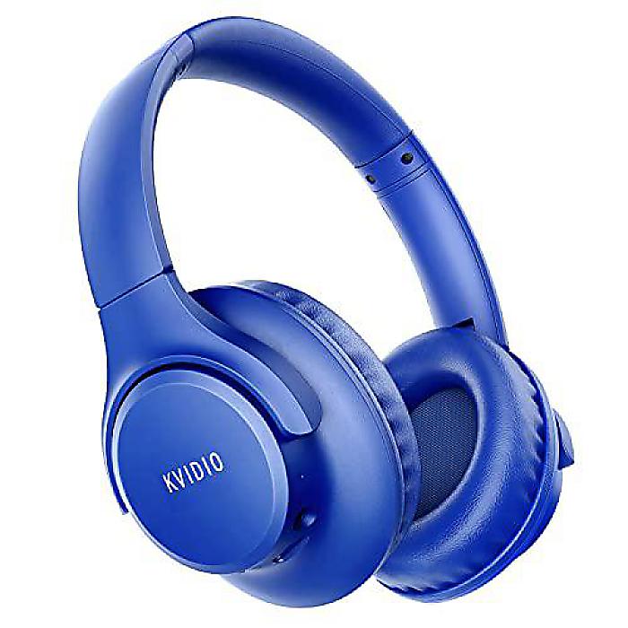 KVIDIO[アップデート版]Bluetoothワイヤレスヘッドホンオーバーイヤー 65時間再生 高音質 マイク付き折りたたみ ロングバッテリーTravel Work用夏休スペシャル