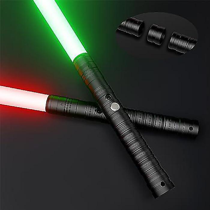 Lightsabers ライトセーバーメタルヒルト RGB 14色FXサウンド ダブルブレード 充電式ソード剣。夏休スペシャル
