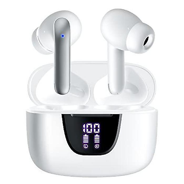 HYIEAR ワイヤレスイヤーバッド Bluetooth V5.3 LED表示 40時間再生 IPX5防水マイク搭載 ワイヤレス充電対応夏休スペシャル