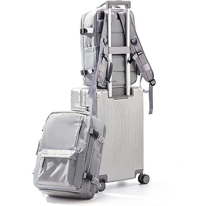 Travel Backpack(トラベルバックパック) Women Men ラップトップ Airline Approved パーソナルサイズ Gym Hiking Weekender Casual Daypack Waterproof Bag シューコンパートメント グレー夏休スペシャル|ミュージックハウス フレンズ