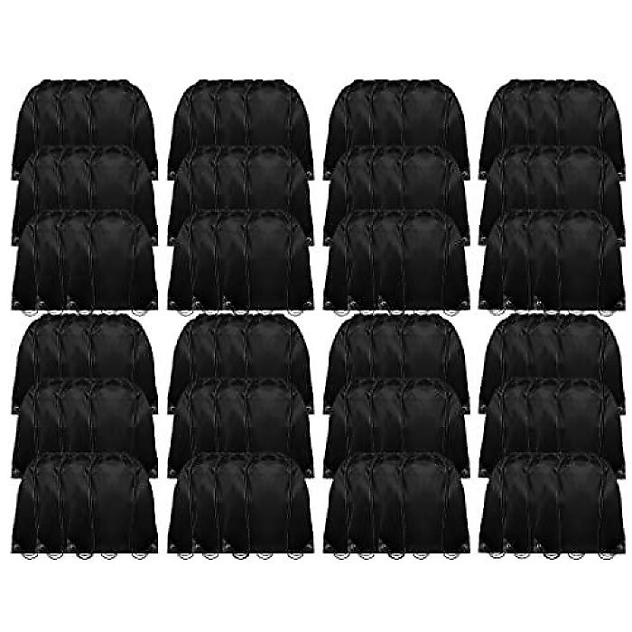 Drawstring Backpack(ドローストリングバックパック) 72個 シンチバッグ 運動競技体操場用 黒いこと夏休特別 スポーツバッグ-スポーツ・アウトドア