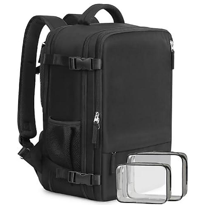 Travel Backpack for Men Women, Large Carry On Laptop(ラップトップ) 17 inch, Business Work Gym Weekender Bag, Black夏休スペシャル|ミュージックハウス フレンズ