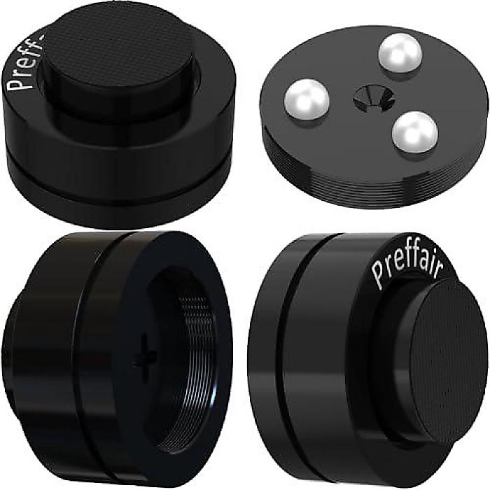 Preffair SP3918 HiFi Fever Speaker Shock Absorber Pads Black Turntable Isolation Feet with Ceramic Bead Nail for Audio Amplifier Record CD Speaker Platform Equipment (39x18)夏休スペシャル