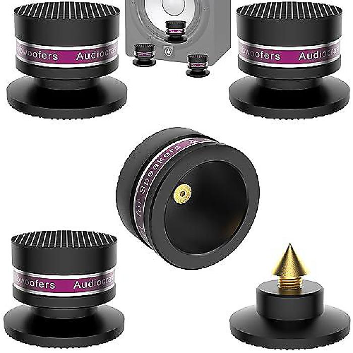 Audiocrast HiFi スピーカースパイク IF03B バイブレーションダンパースタンドフィート パッドショックアブソーバー アイソレーションパック スピーカーレゾナンスリデューサー ノンスリップマット付夏休スペシャル