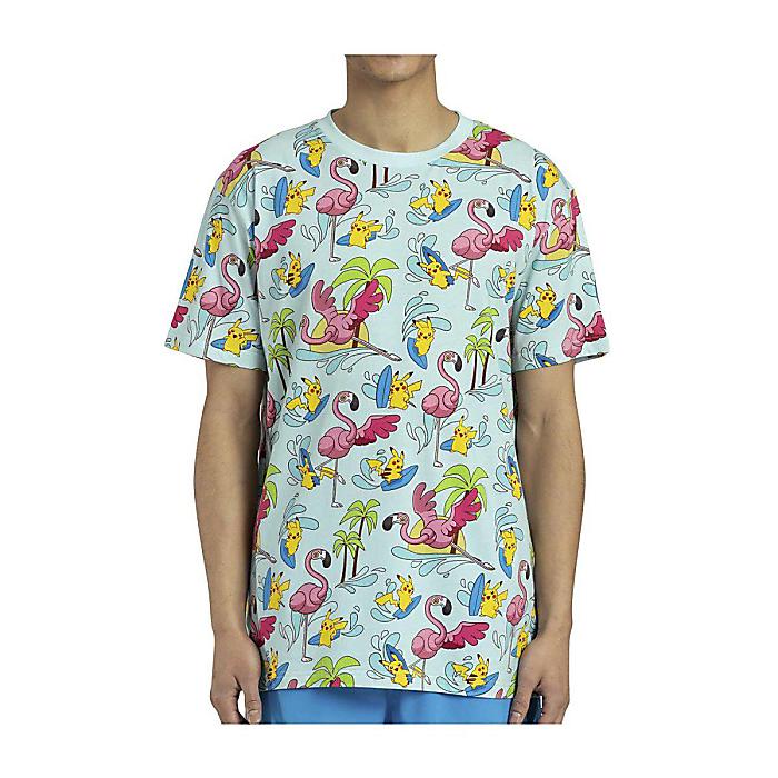 Pokemon Center(ポケモンセンター) / ピカチュウ&カラミンゴ トロピカルTシャツ (3XLサイズ/大人用) by Tropical Pokemon夏休スペシャル
