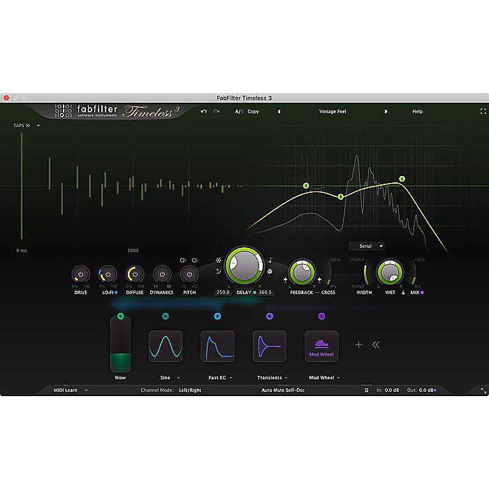 FabFilter(ファブフィルター ) / Timeless 3 バージョンアップ版 - テープ・ディレイ・プラグイン -【メール納品】【BFS】夏休スペシャル｜ミュージックハウス フレンズ