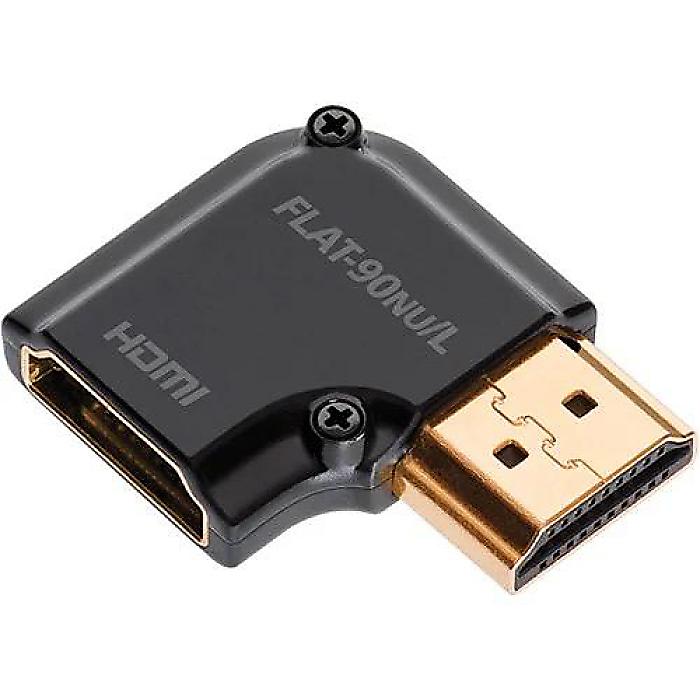 【メール便／送料無料】 AudioQuest(オーディオクエスト) / HDMI 90度 NU/L Flat Adaptor i-Pack 5個セット 直角アダプター 左曲がり [69-056-11]夏休スペシャル【メール便／送料無料】
