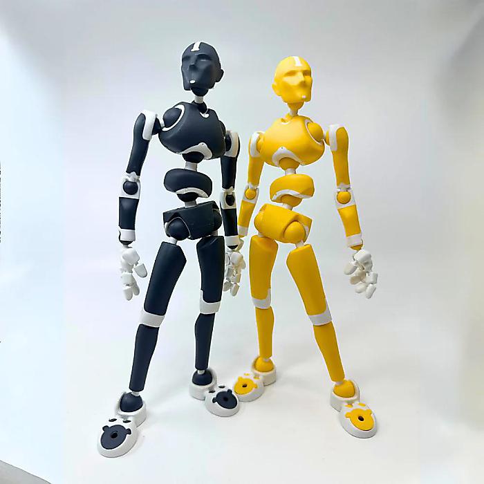 Stickybones(スティッキーボーンズ) / Dark Frost ＆ Light Ray セット 可動式ポーズフィギュア 2体 デッサン人形 ポーズモデル アーティスト用 [ポーズプレート付属]新生活応援