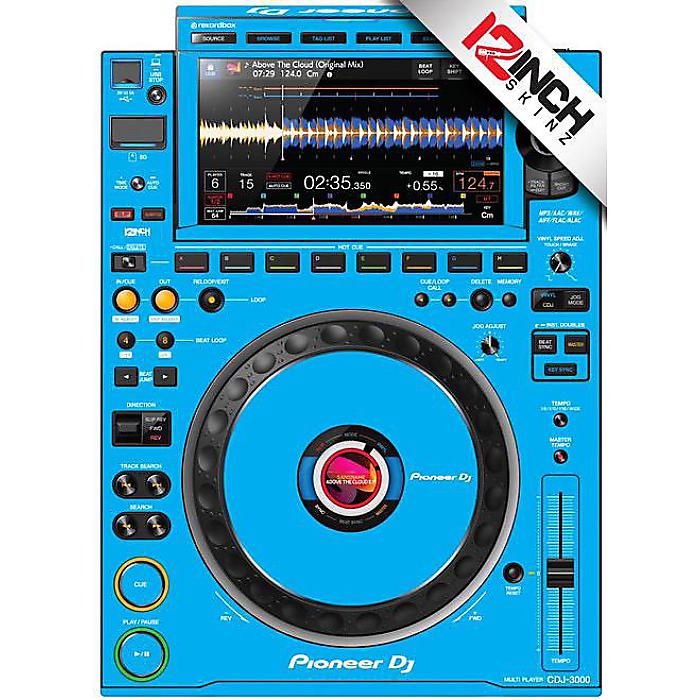 12inch SKINZ / AlphaTheta CDJ-3000X Skinz ライトブルー 1台分 - CDJ-3000X用スキン [COLORSシリーズ]ブラックフライデー