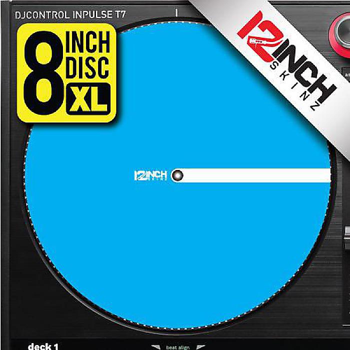 12inch SKINZ / Hercules Inpulse T7 専用コントロールディスク (単品) ライトブルー(ラジアルライン) 直径8インチ/XLサイズブラックフライデー