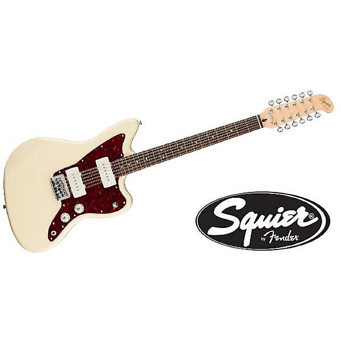 美品 Squier Jazzmaster スクワイヤー ジャズマスター ホワイト Squier by Fender Paranormal Jazzmaster XII Olympic White 12