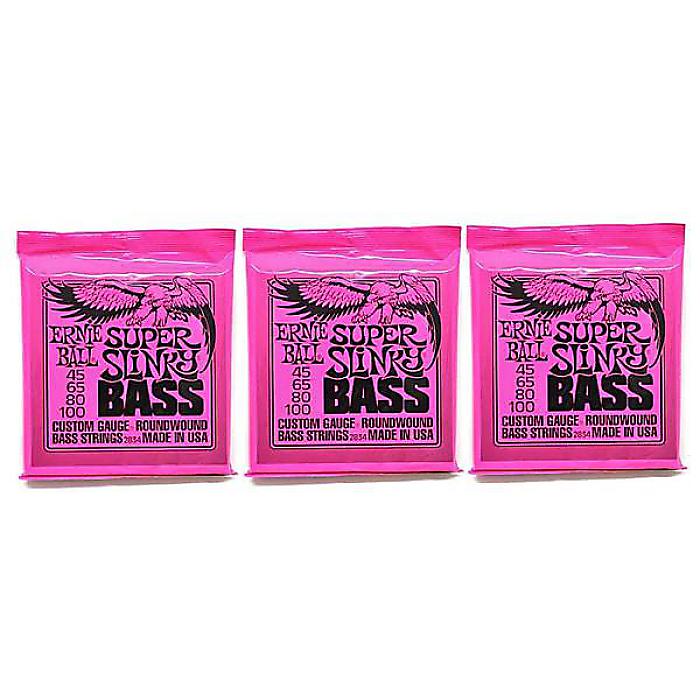 ERNIE BALL ( アーニー・ボール ) / Super Slinky Bass エレキベース弦、3パックセット夏休みセール