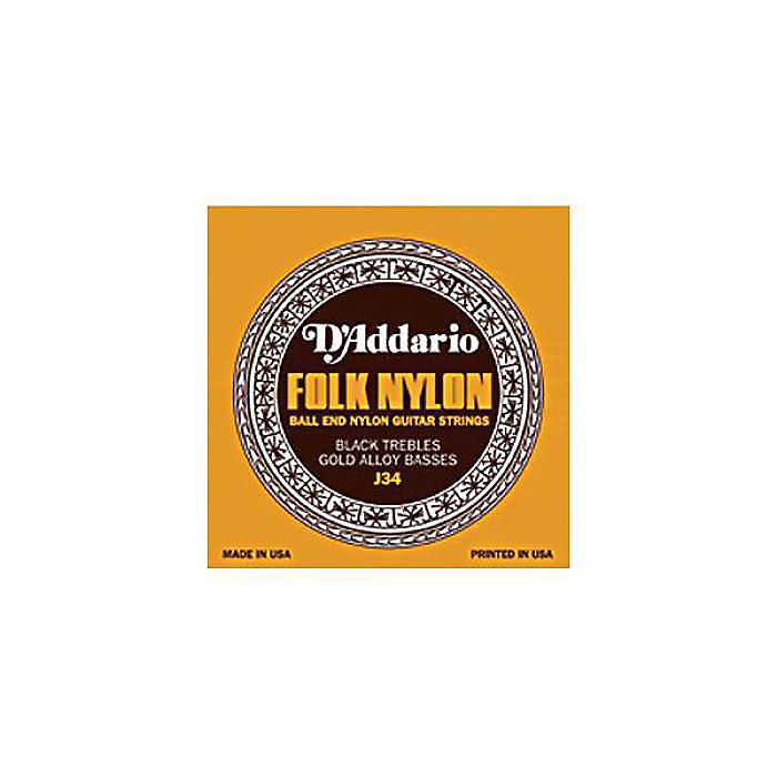 DADDARIO ( ダダリオ ) / EJ34 Folk Nylon - 80/20 Bronze/Black Nylon Trebles夏休みセール