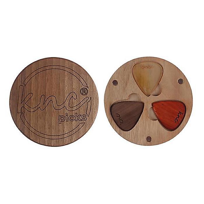 Knc Picks ( ケーエヌシーピックス ) / Jazz Set (3 Picks) with Wooden Box - 3 Pack Guitar Picks夏休みセール