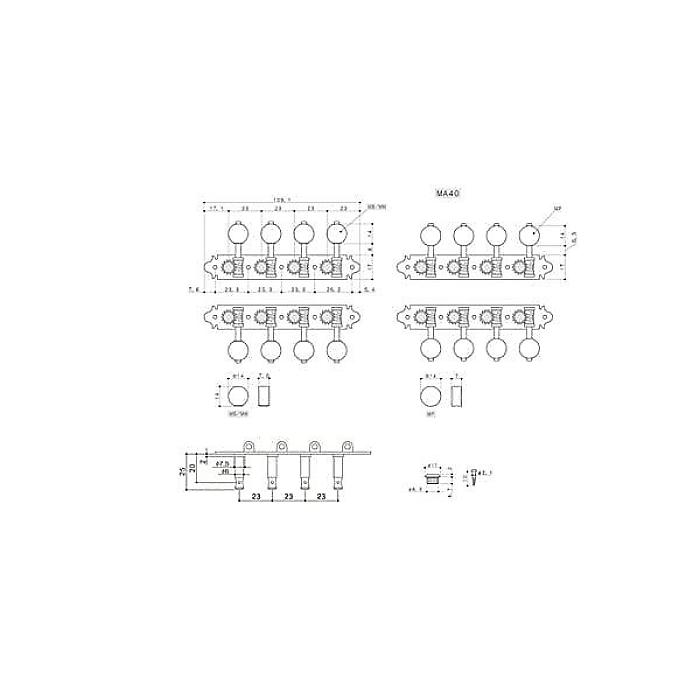 GOTOH ( ゴトー ) / MA40-N-MB マンドリン用ペグ夏休スペシャル