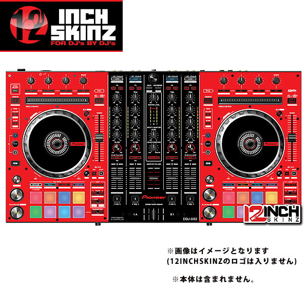 12inch SKINZ / Pioneer DDJ-SX2 SKINZ(RED/BLACK) 【DDJ-SX2用スキン】 夏休スペシャル