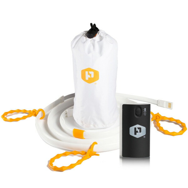 Luminoodle(ルミヌードル) Waterproof LED Light Strip and Battery Camp Lantern and Tent Light (1.5m＆専用USB蓄電池) 多役立つこと「荷縄型」LEDともし火 アウトドアグッズ 直輸入品夏休特別