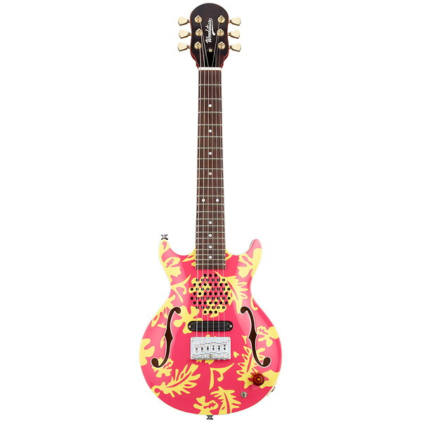 Woodstics / Woodstics Guitars WS-MINI ALOHA （PINK & YELLOW ALOHA） - アンプ内蔵 ミニエレキギター - 【横山 健 モデル】