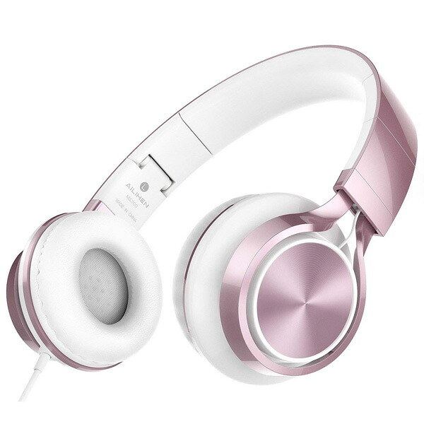 AILIHEN MS300 （pink） スマホ PC 折りたたみ式 ステレオ ヘッドホン 直輸入品夏休スペシャル