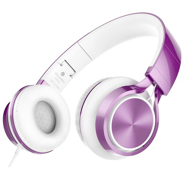 AILIHEN / MS300 （PURPLE） スマホ PC 折りたたみ式 ステレオ ヘッドホン 直輸入品 パープル 紫色夏休スペシャル