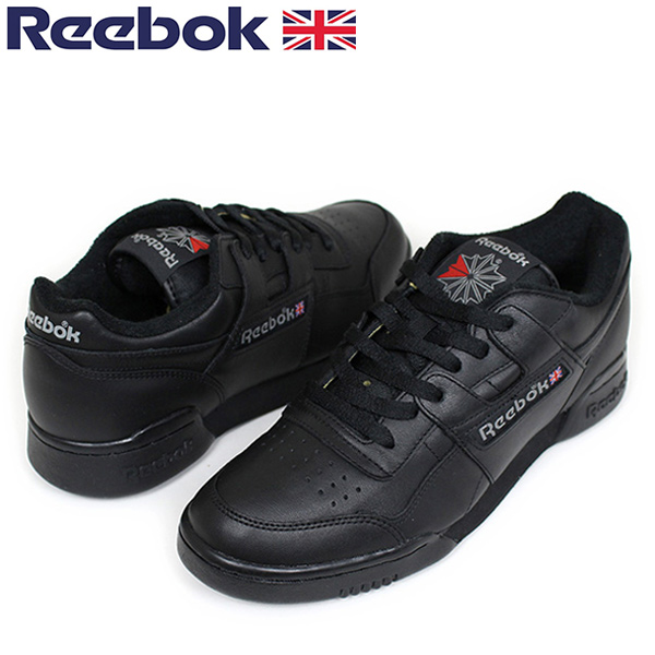 reebok black leather tennis shoes