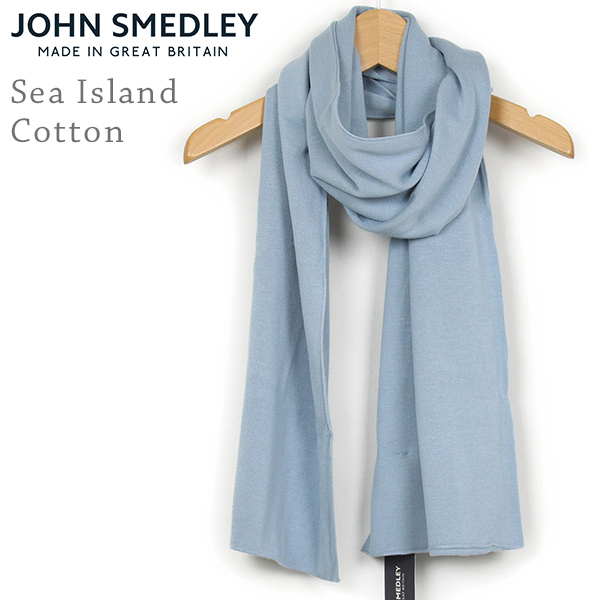 【楽天市場】John Smedley ジョンスメドレー GLIDE シーアイランドコットン ストール BLUE GLASS ブルー グレー