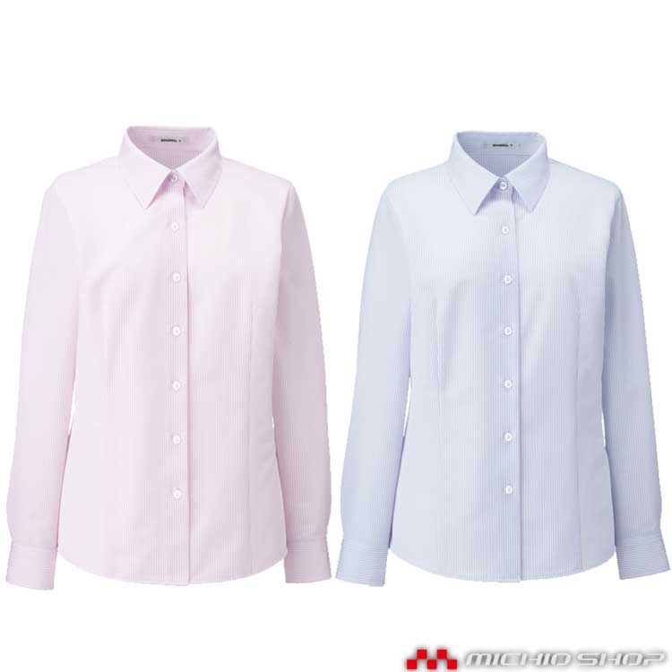 事務服 制服 BONMAX ボンマックス 長袖ブラウス RB4168 秋冬 大きいサイズ21号
