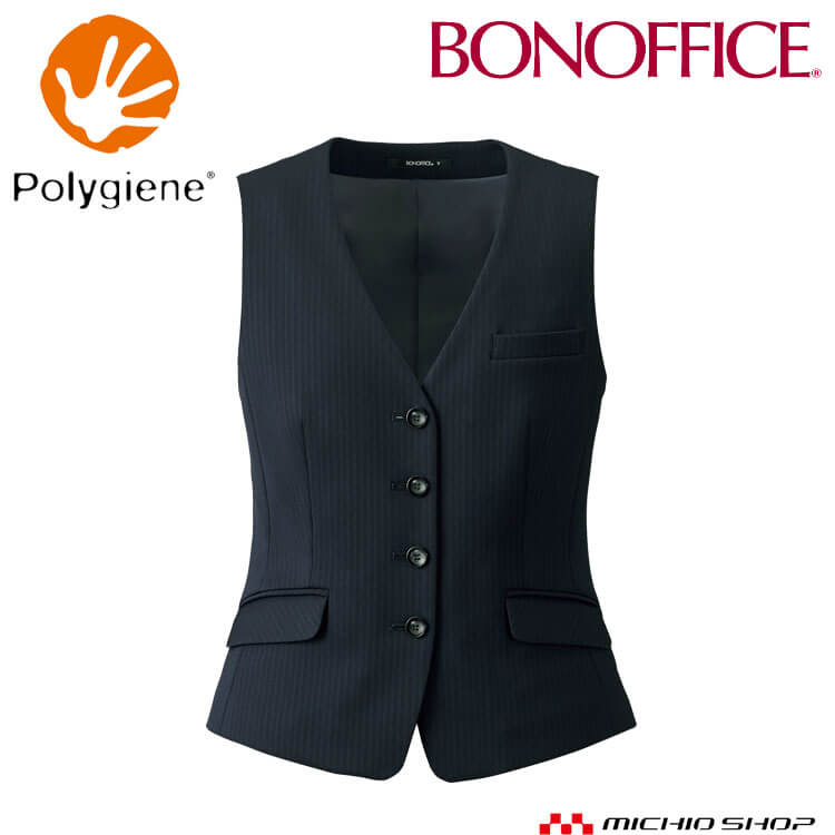 事務服 制服 BONOFFICE ボンオフィス ベスト AV1286 A222シリーズ シャドーストライプニット ボンマックス サイズ21号｜ミチオショップ 14,294円