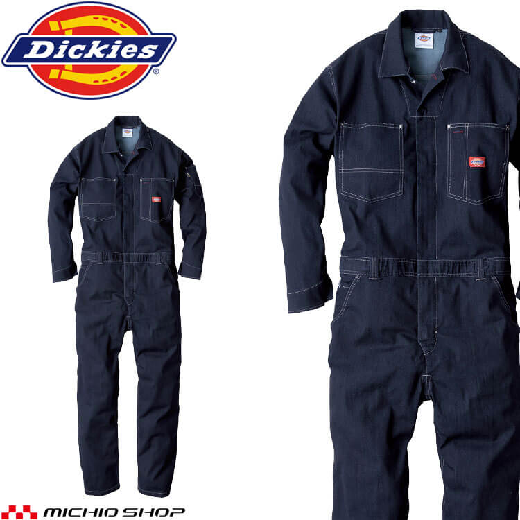 作業服 Dickies ディッキーズ デニムつなぎ D-756 コーコス CO-COS ストレッチデニム 通年｜ミチオショップ