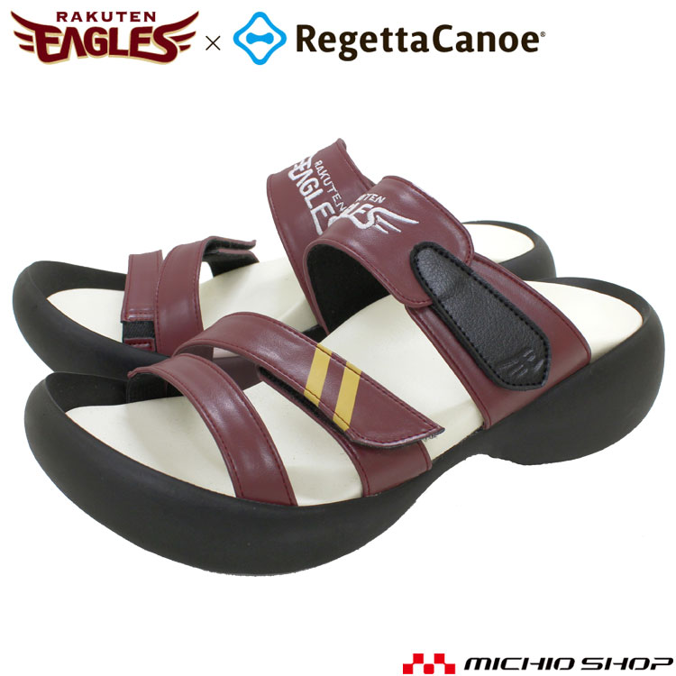 リゲッタカヌー RegettaCanoe 東北ゴールデンイーグルスコラボ BCEG5224RE プロ野球12球団 野球観戦 サンダル スリッパ レディース|ミチオショップ
