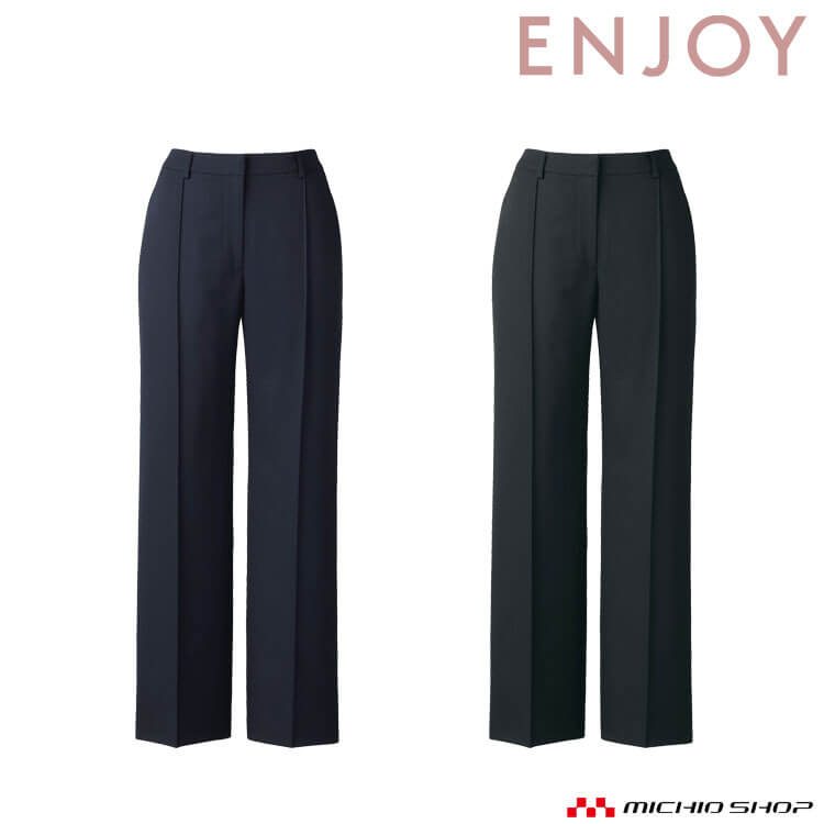 事務服 制服 接客 ENJOY エンジョイ オフィス カーシーカシマ ストレートパンツ EAL1008 2025年秋冬新作 エブリィチェック サイズ23号