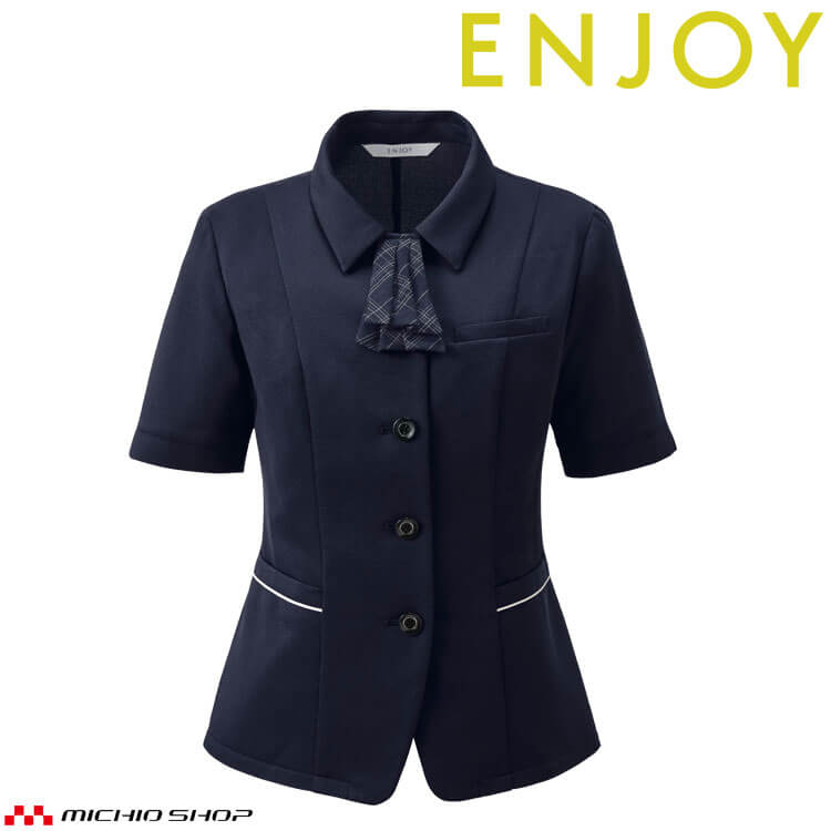 事務服 制服 接客 ENJOY エンジョイ オフィス カーシーカシマ オーバーブラウス ESA1023 アンムギーウェア 2026年春夏新作 サイズ19号