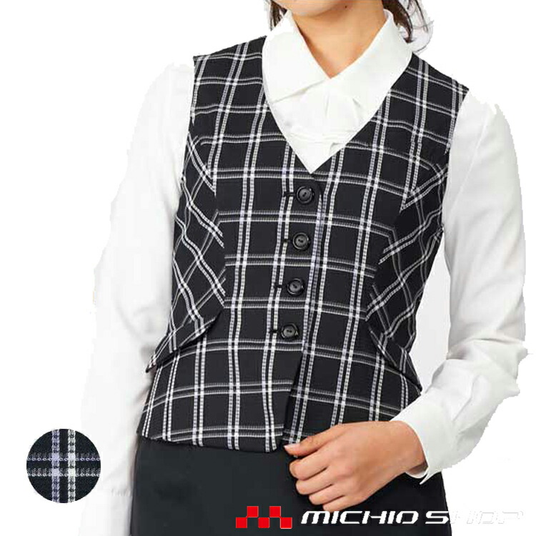 事務服 制服 フォーク ヌーヴォ ベスト 春夏 FV35910 大きいサイズ21号・23号 FOLK nuovoオフィスユニフォームスーツビジネスカジュアル事務服｜ミチオショップ